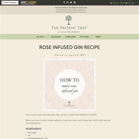 Rose Infused Gin Recipe — Arena