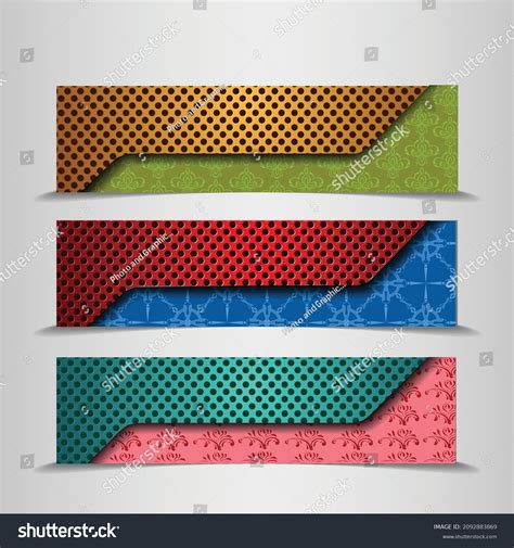 3d Classical Pattern Banner Design Templates Stock Vector Royalty Free