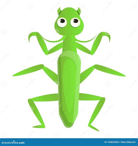 Female Mantis Icon Cartoon Style Stock Vector Illustration Of Bright