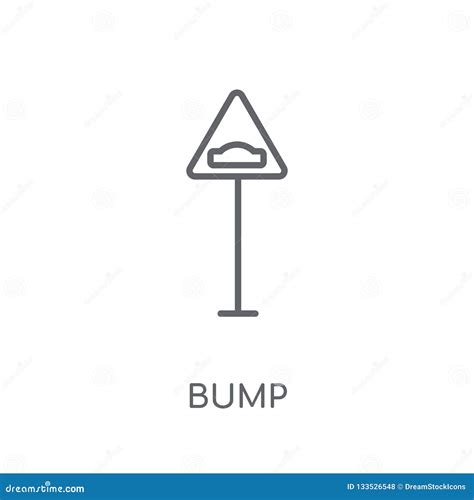 Bump Sign Linear Icon Modern Outline Bump Sign Logo Concept On Stock