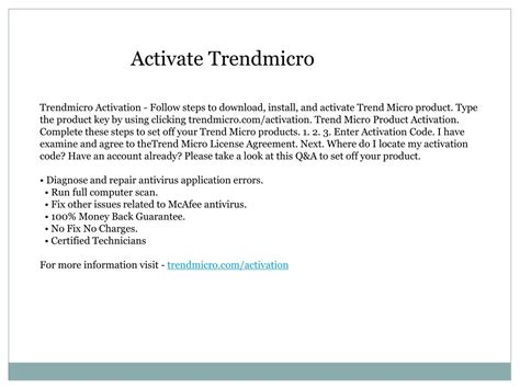 Ppt Activation Download Install And Activate Trend