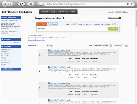 First Look New Easynews Web Based Usenet Browser Newsgroup Reviews Blog