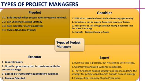 Different Types Of Project Managers