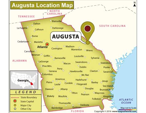 Buy Location Map Of Augusta Georgia