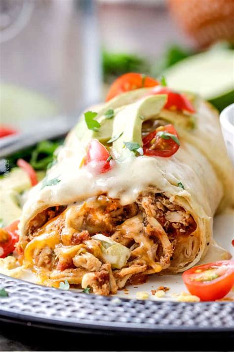 Smothered Baked Chicken Burritos Recipe Cart
