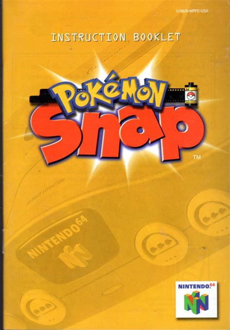 Pokemonsnapnintendo64gameinstructionalbookletonly Nintendo 64