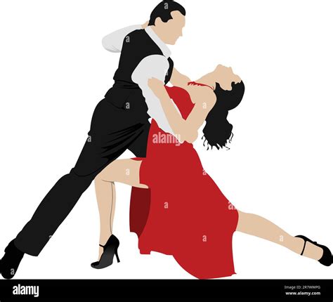 couples dancing a tango stock vector image and art alamy