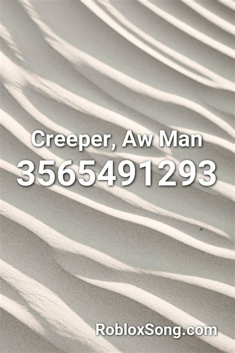 It was uploaded on may 01, 2018. Creeper, Aw Man Roblox ID - Roblox Music Codes in 2020 ...