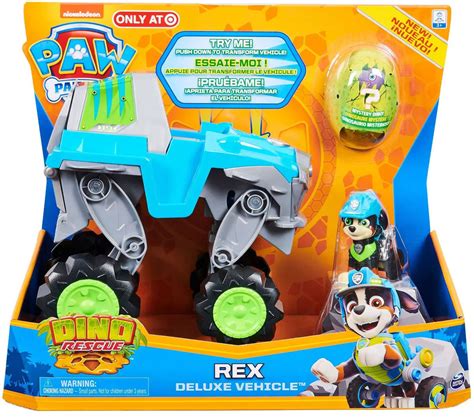 Paw Patrol Dino Rescue Rex Exclusive Deluxe Vehicle Includes 1 Mystery