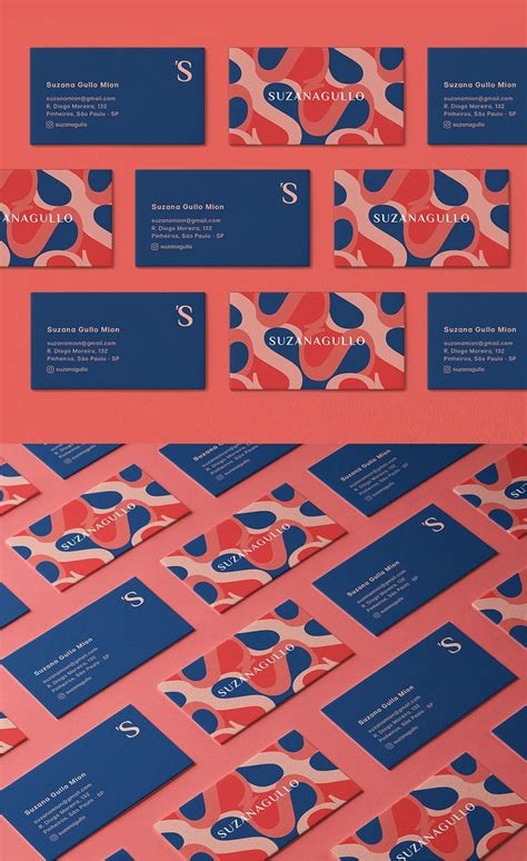 The Business Card Is Designed To Look Like An Abstract Pattern