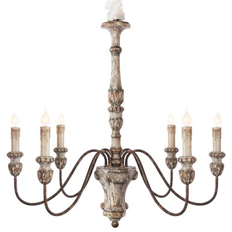 Catania Vintage French Country Wood Chandelier French