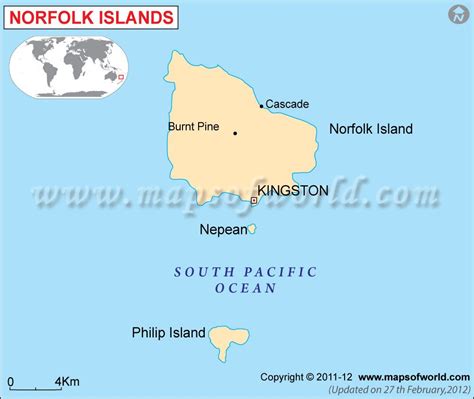 Mapa De La Isla De Norfolk Mapa Paises Mapas Norfolk