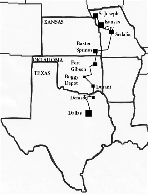 The Shawnee Trail Texas Forts Trail Map Printable Maps