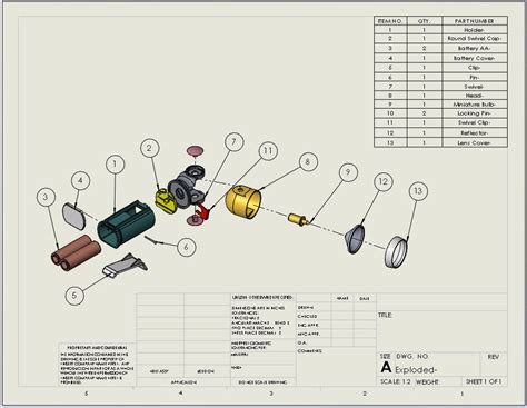 Solidworks Exploded View Drawing Tutorial Solidworks Bill Of CLOUD