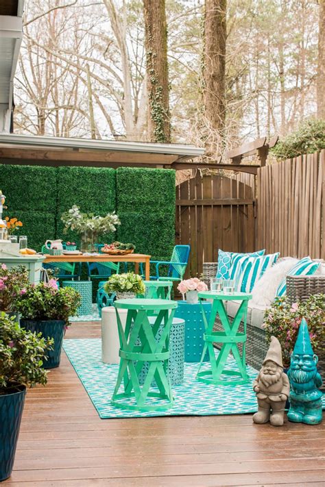 Colorful Outdoor Patio With Spring Decor Hgtv