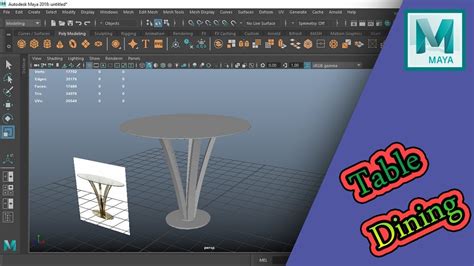 How To Model Dining Table In Maya 2018 Youtube