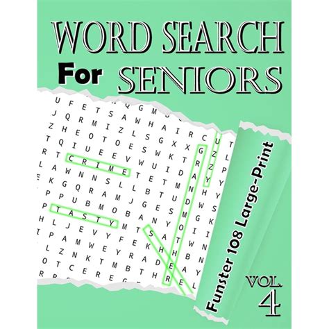 108 Large Print Word Search For Seniors Vol4 Funster 108 Large
