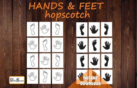 Hands And Feet Sensory Path Hopscotch For Preschooler Etsy Australia
