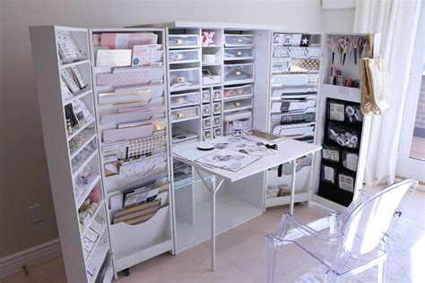 The drawers can be divided for added storage (dividers (6805pc) sold seperately). Craft cupboard, Craft room decor, Craft room