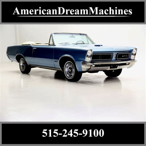 1965 Pontiac Lemans Convertible With Gto Options 326ci Automatic Ac
