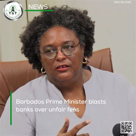 barbados prime minister blasts banks over unfair fees public services association