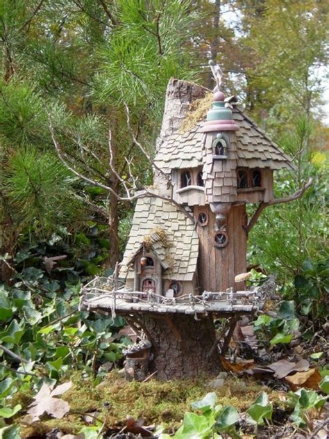 Excellent Tree Stump Fairy House Garden Fairy Houses Fairy Garden