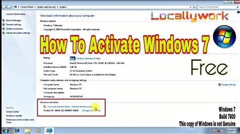 How To Activate Windows 7 Free Youtube