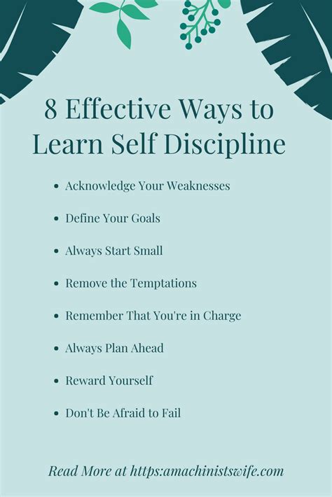 8 Effective Tips To Learn Self Discipline Breaking The Bad Habits