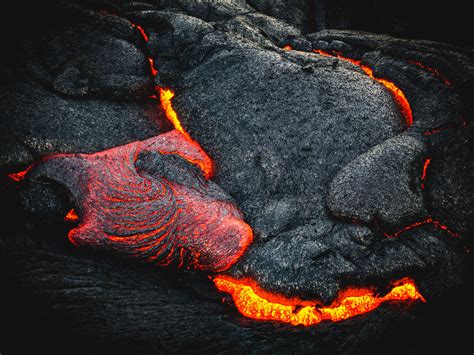 Wallpaper Lava Fiery Surface Volcano Hd Widescreen High