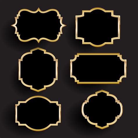 Decorative Gold And Black Frames 1228116 Vector Art At Vecteezy