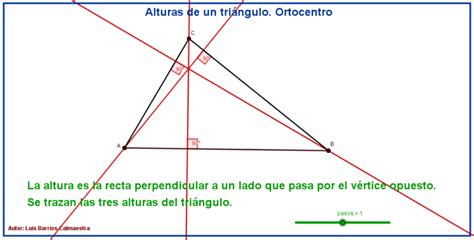 Alturas De Un Triángulo Ortocentro Adicción Matemática