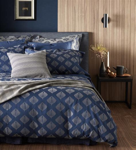 Pinecones Midnight Blue Bed Linen Secret Linen Store