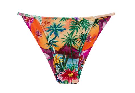 colorful tropical cheeky brazilian bikini bottom bottom sunset cheeky fixa rio de sol