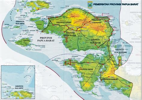 Gambar Peta Papua Barat Lengkap Tarunas
