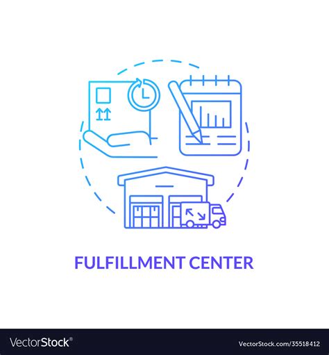 Fulfillment Center Concept Icon Royalty Free Vector Image