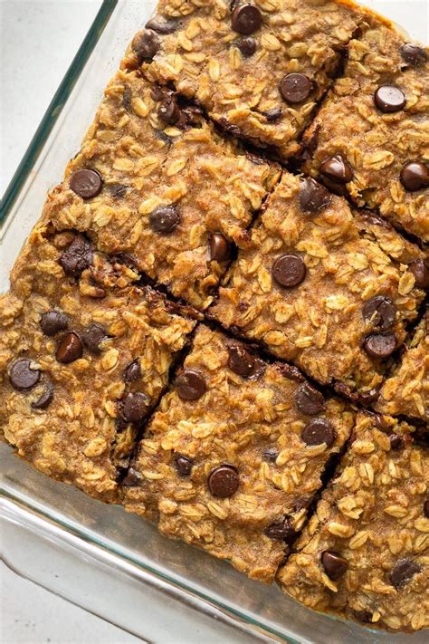 Healthy Oatmeal Chocolate Chip Bars One Bowl Eat The Gains Recipe