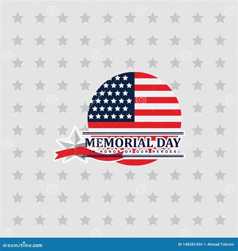 Happy Memorial Day Celebration Vector Template Design Illustration