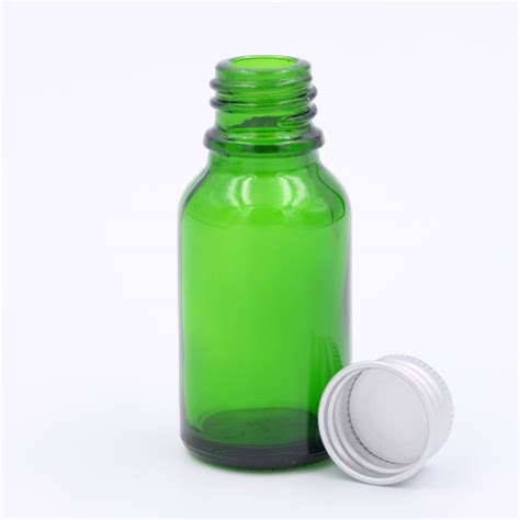 15ml Green Glass Bottles With Aluminium Cap Pack Of 156 Rapid Labs