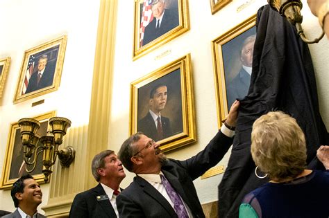 A Gallery Complete Portrait Of President Donald Trump Now Hangs In The
