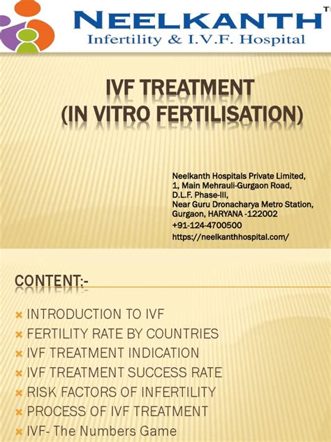 Ivf Treatment Process And Success Rate Pdf In Vitro Fertilisation