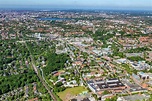 Hamburg von oben - Stadtzentrum im Innenstadtbereich an der Wandsbeker ...