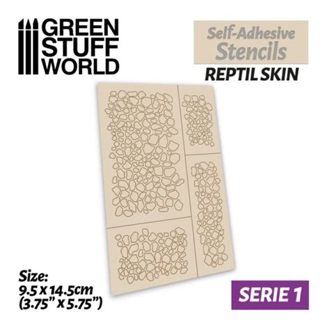 Επανατοποθετούμενο Αυτοκόλλητο Στένσιλ Reptile Skin Self Adhesive