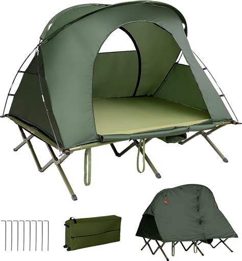 Tangkula 2 Person Camping Cot Tent 4 In 1 Folding Tent Wwaterproof