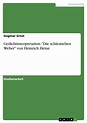 Gedichtinterpretation: "Die schlesischen Weber" von Heinrich Heine ...