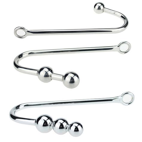 3pcs Stainless Steel Anal Hook With 1 2 3 Ball Anal Hook Cleek Rope