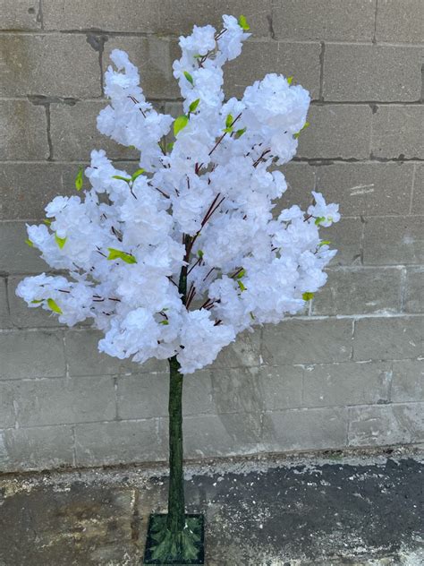 White Artificial Cherry Blossom Tree Event Decor Supply