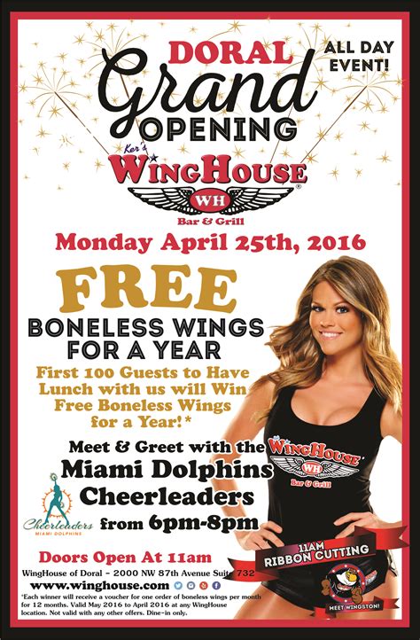 The WingHouse Bar and Grill Comes To Doral Florida | The WingHouse Bar ...