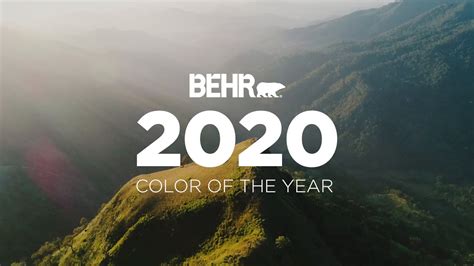 Behr 2020 Color Of The Year Back To Nature Youtube