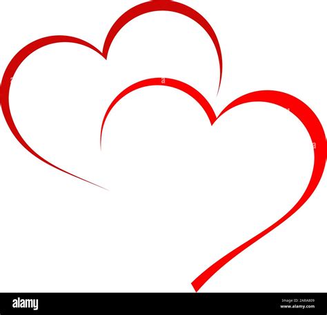 Vector Sign Two Hearts Stock Vector Image And Art Alamy