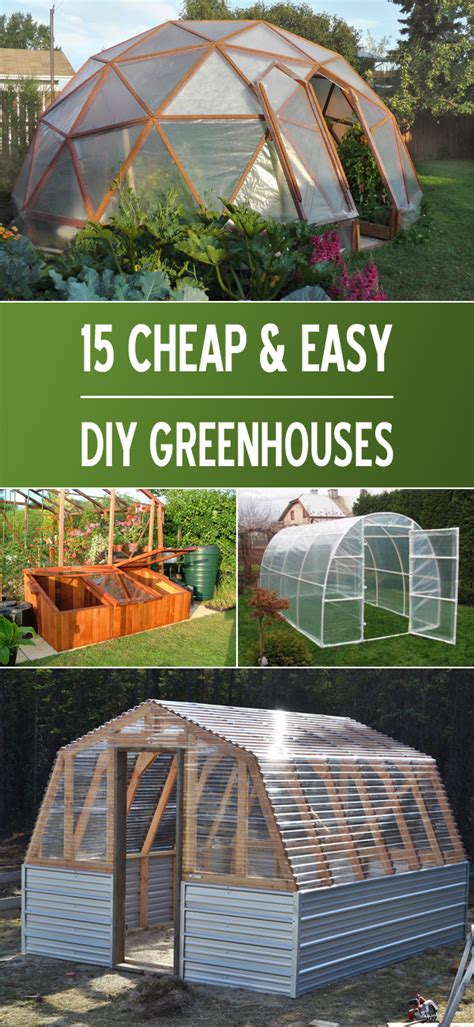 Step by step diy article about free greenhouse plans. 15 Cheap & Easy DIY Greenhouse Projects | TickAbout
